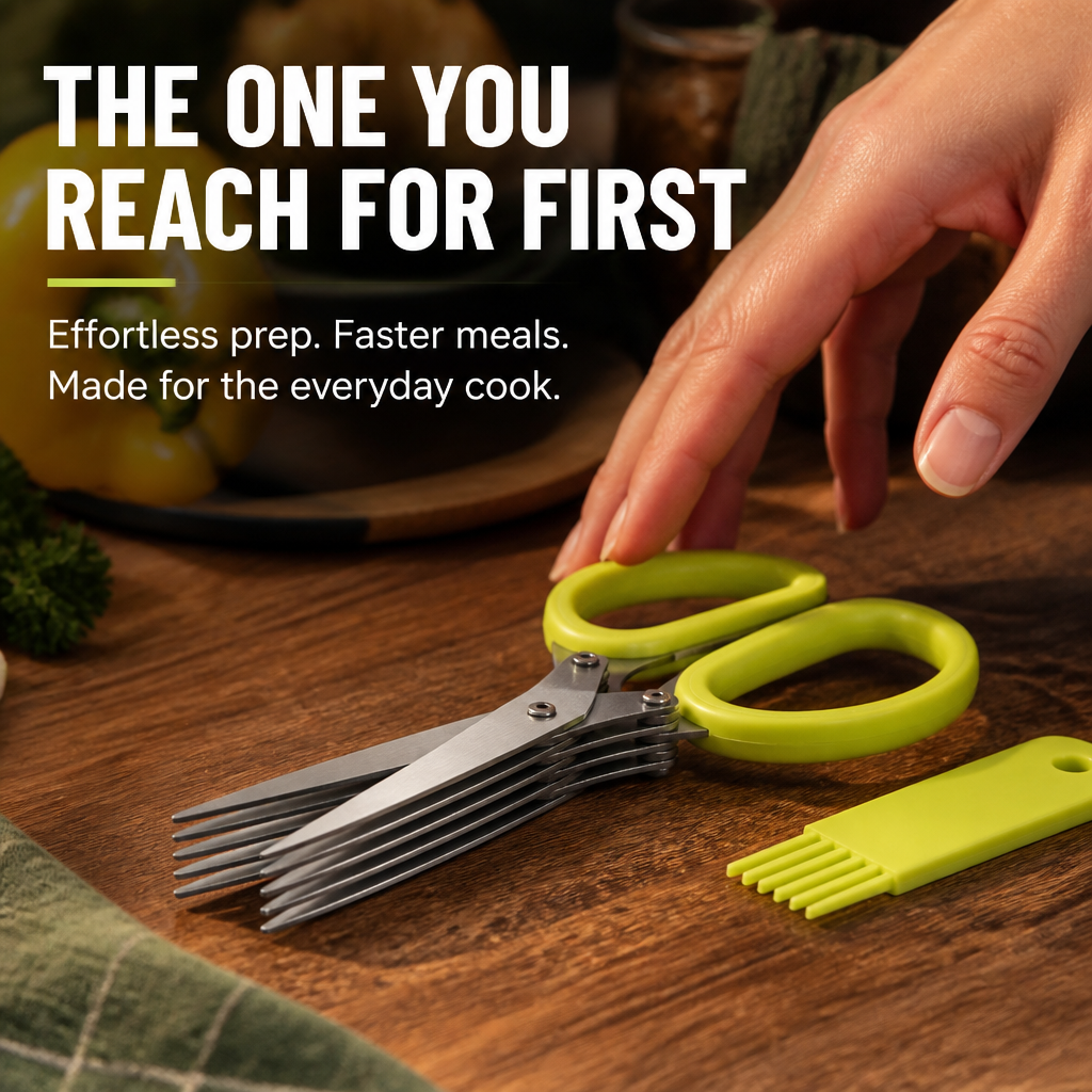 SwiftSlice™ Herb & Veggie Shears — Slice Five Times Faster and Reclaim Joy in Every Meal Prep