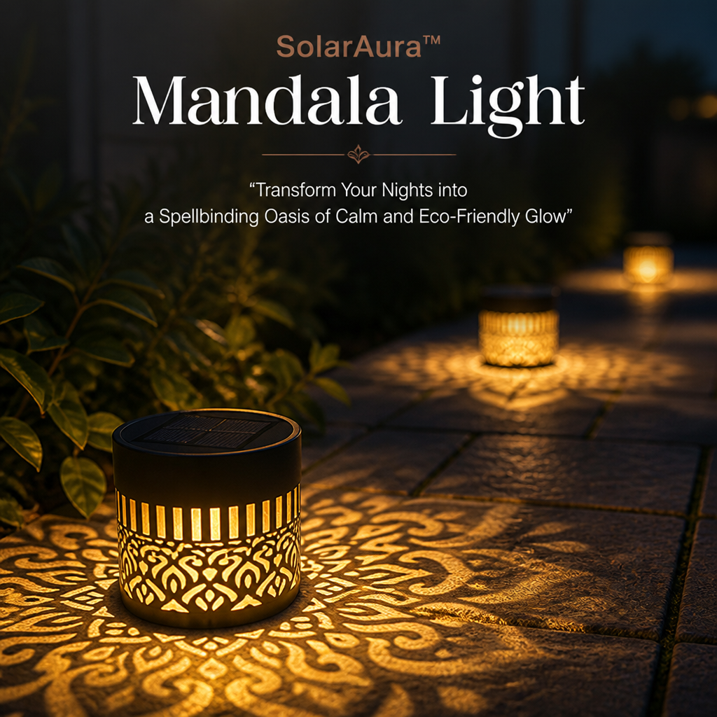 SolarAura™ Mandala Light — Transform Your Nights into a Spellbinding Oasis of Calm and Eco-Friendly Glow