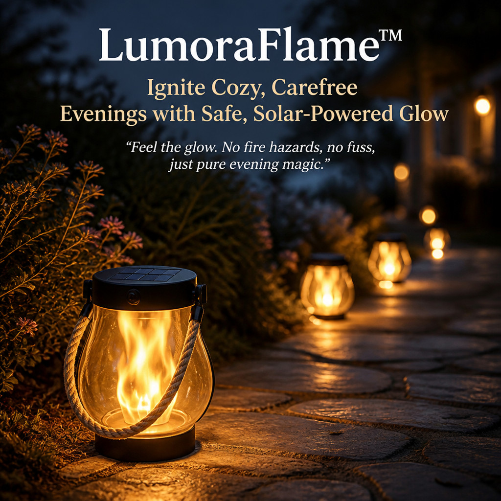 LumoraFlame™ — Ignite Cozy, Carefree Evenings with Safe, Solar-Powered Glow
