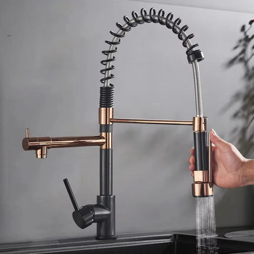 Pull Down Kitchen Faucet with Swivel Spout