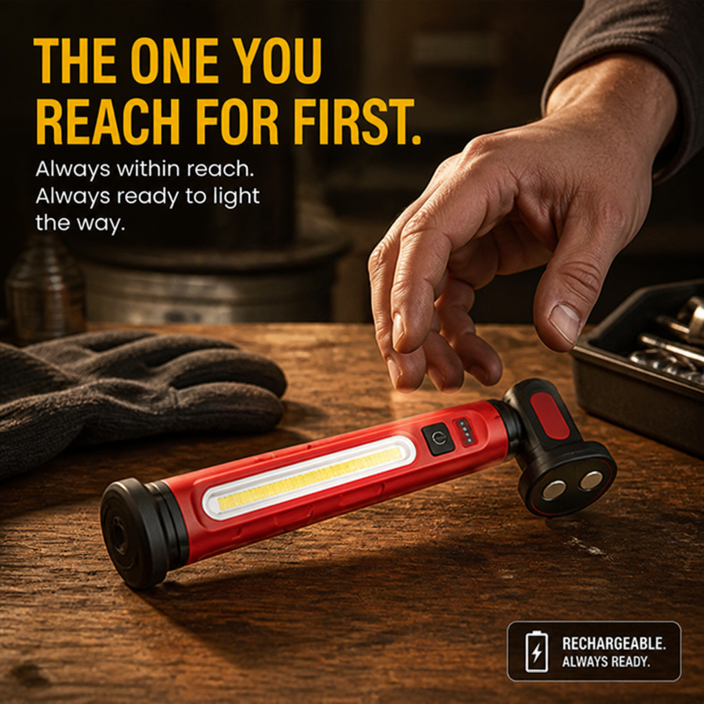 LumiPro™ Magnetic LED Light — Hands-Free Brilliance That Powers Every Project