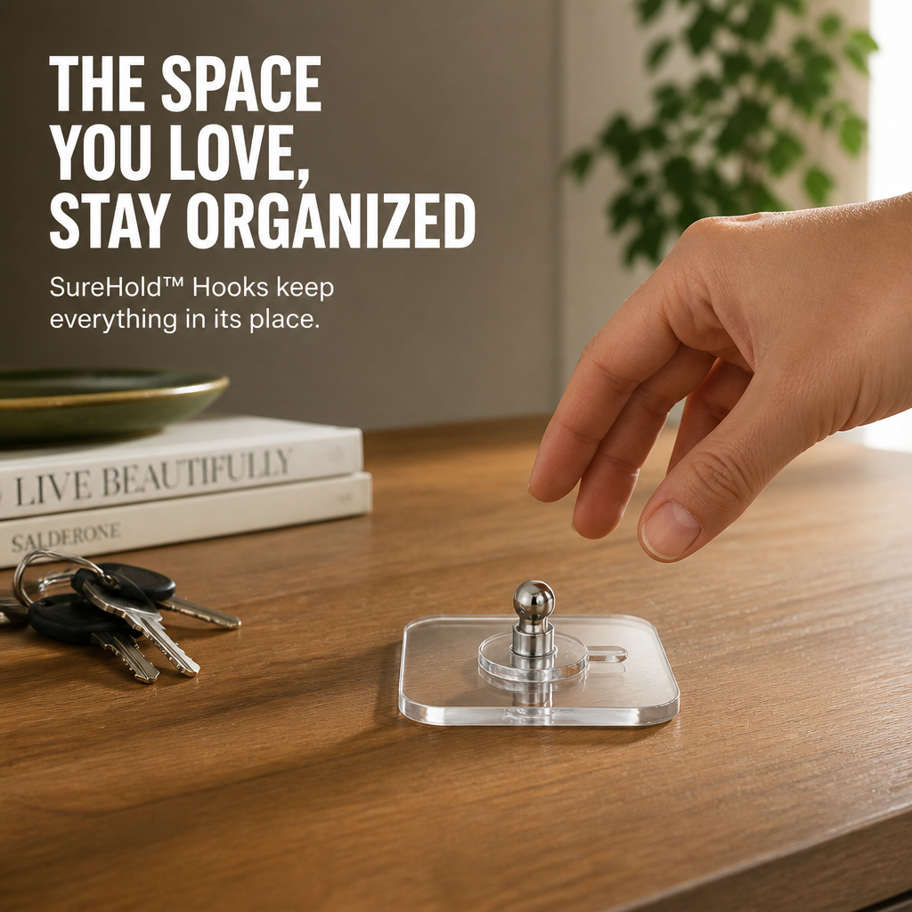 SureHold™ Hooks — Instantly Command Your Space with Effortless, Rock-Solid Order