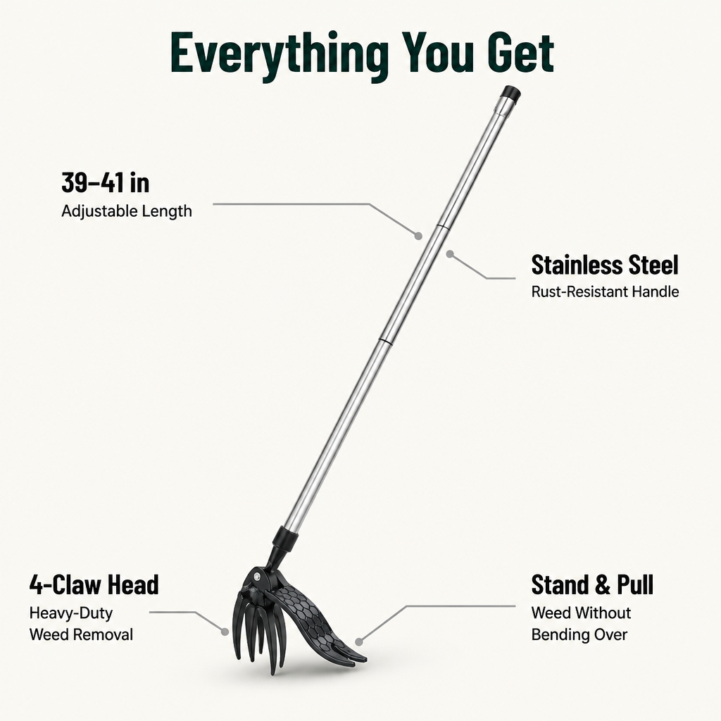 VertoWeed™ — Weed Without Pain and Stand Tall in Total Garden Control