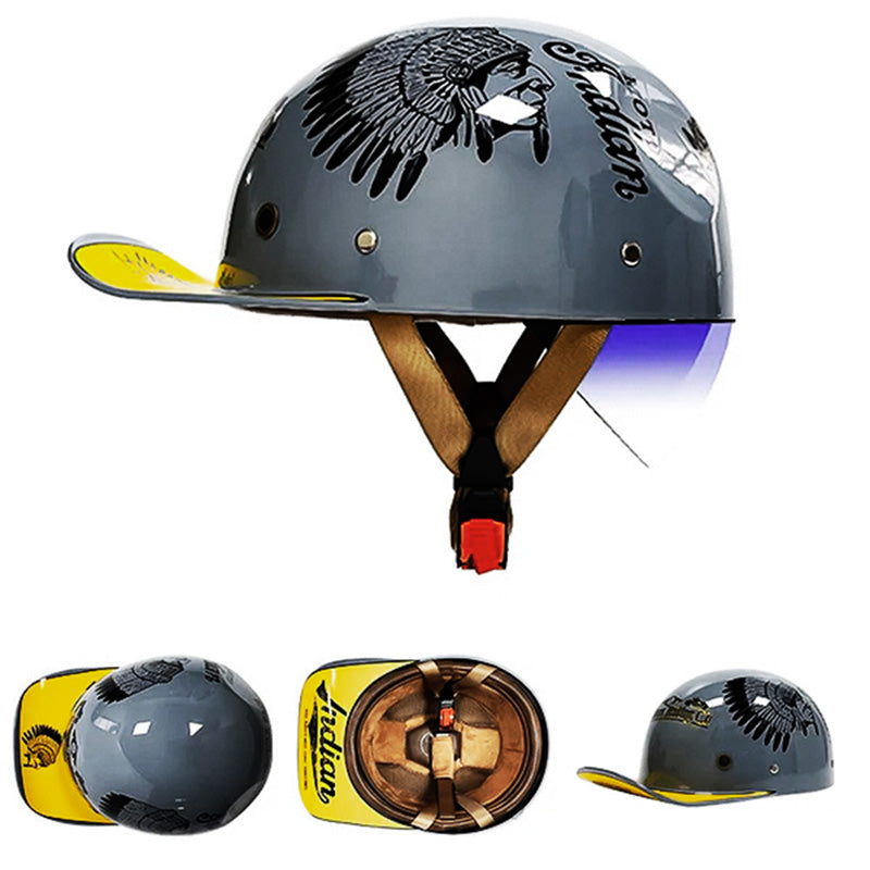 Stylish and Safe Motorcycle Cap Helmet for Riders
