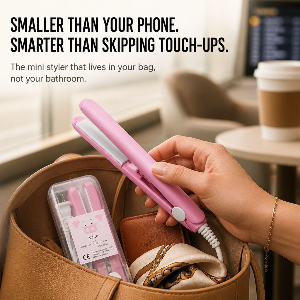 LumeaCurve™ Mini Styler — Sleek Bangs, Control Frizz & Revive Waves Anytime