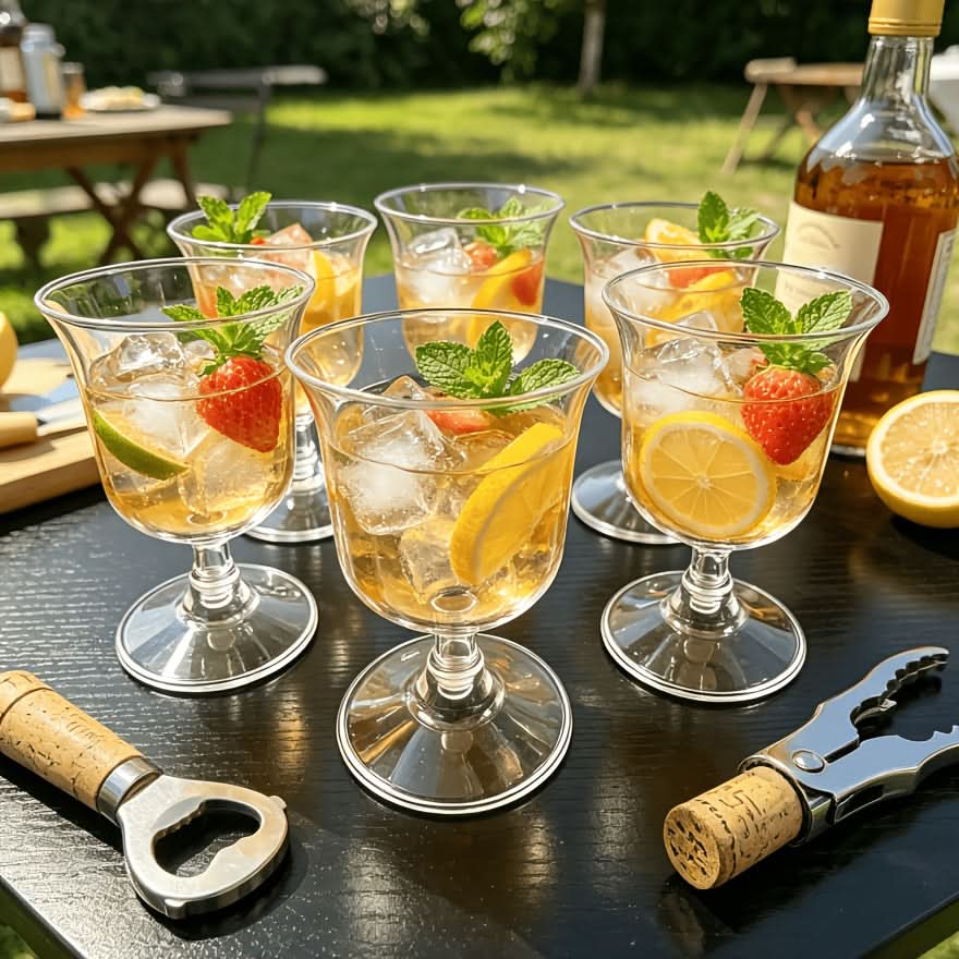 Reusable Outdoor Wine Glass Set for Stylish Beverage Serving