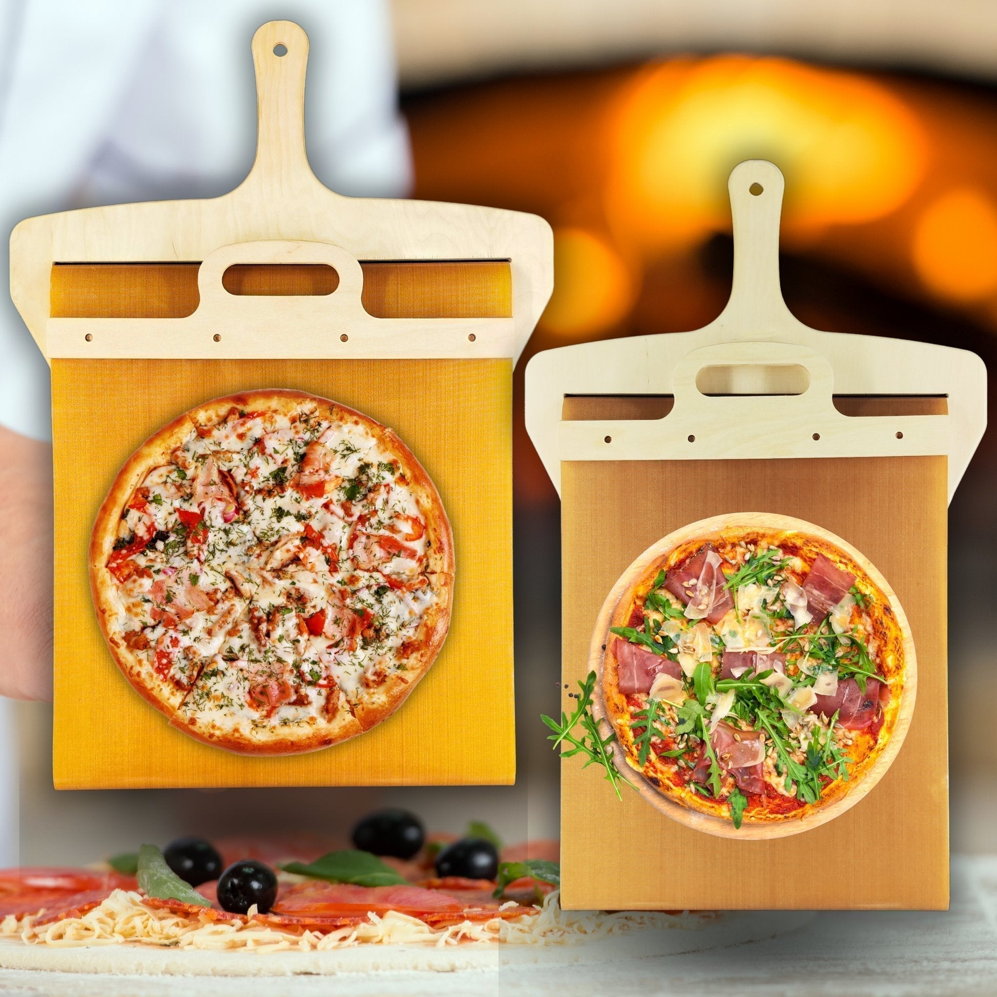 GlideFlair™ Pizza Peel — Master Pizza Perfection with Effortless, Mess-Free Sliding Every Time