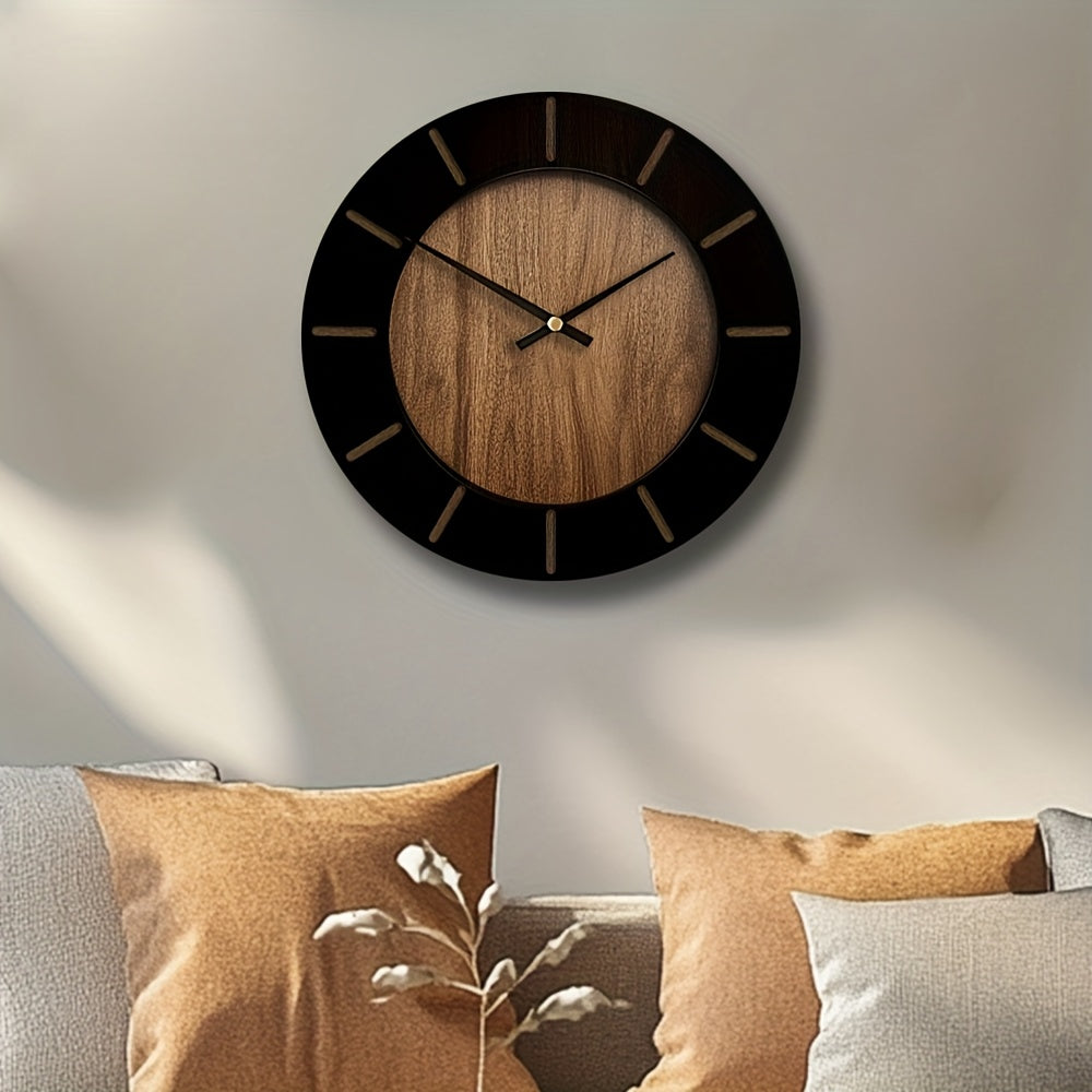 Heritage Timekeeper - Classic Round Wooden Wall Clock