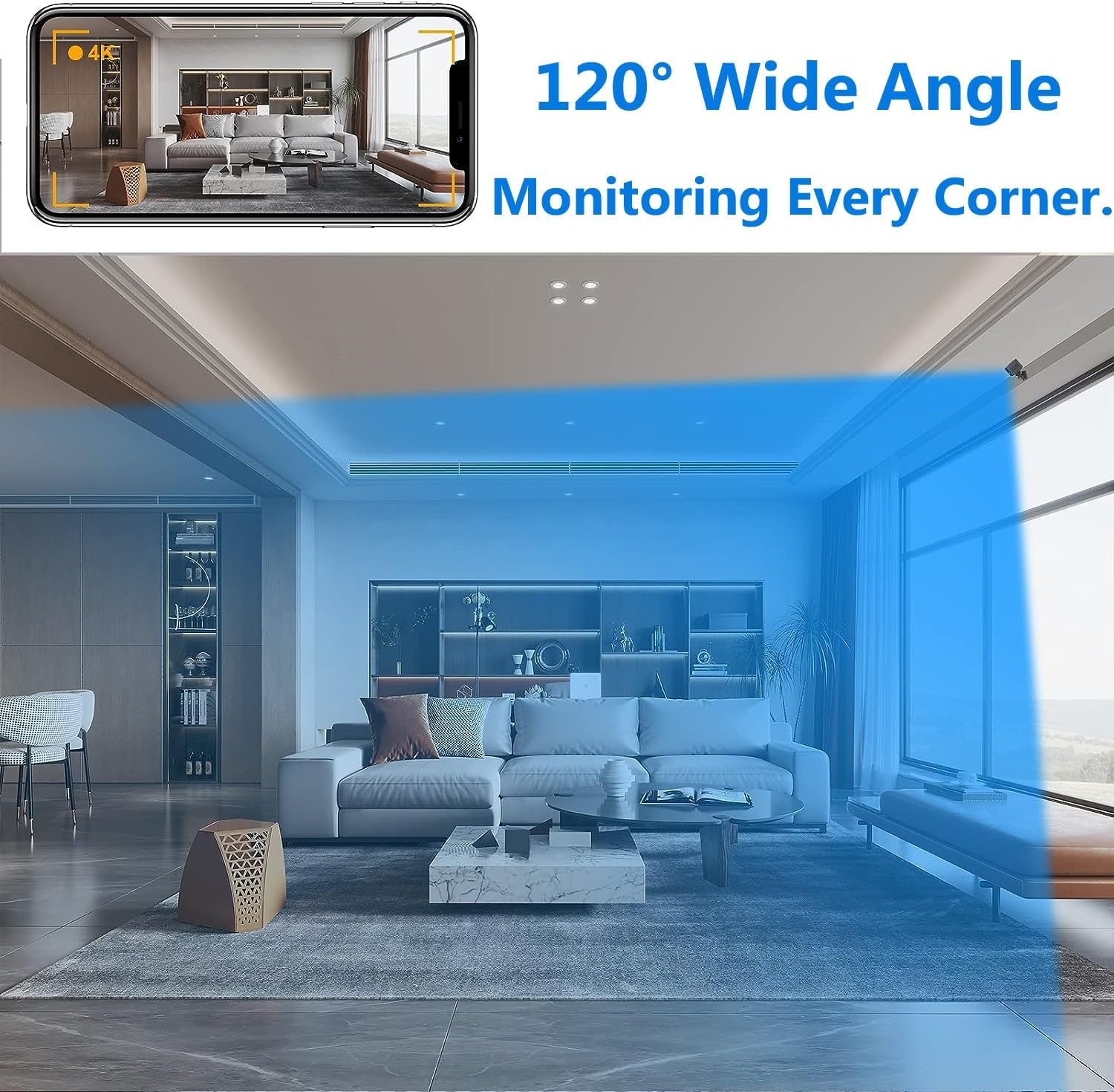 Indoor Surveillance Camera | Night Vision & Motion Detection | Wi-Fi Enabled | SecureView