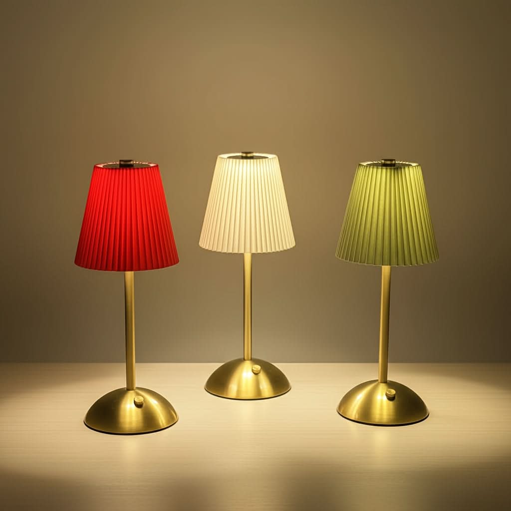 Rechargeable LED Table Lamp Set with Touch Control - 3 Color Modes