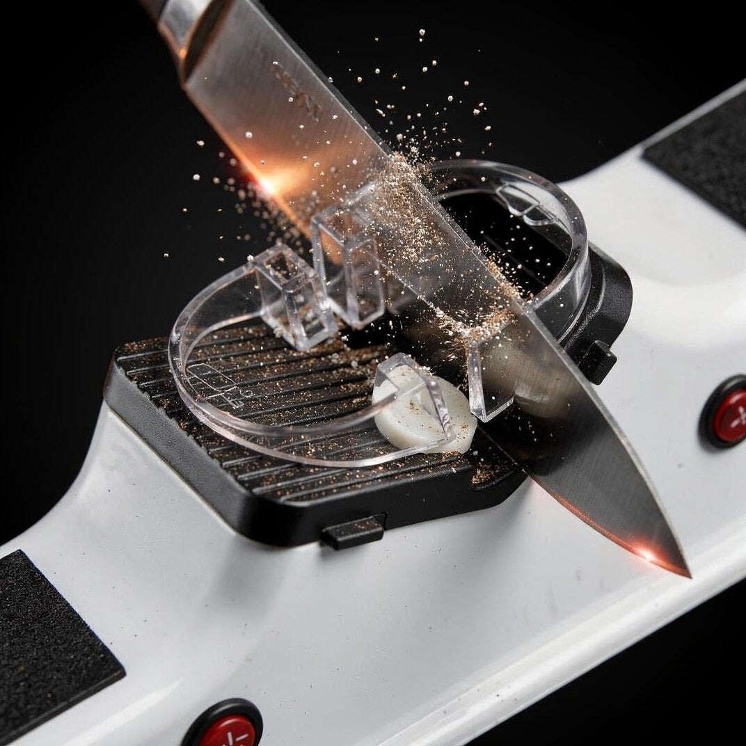 Knife Sharpener | Two-Stage Honing | Stable Guide Slots | Improved Cutting Efficiency