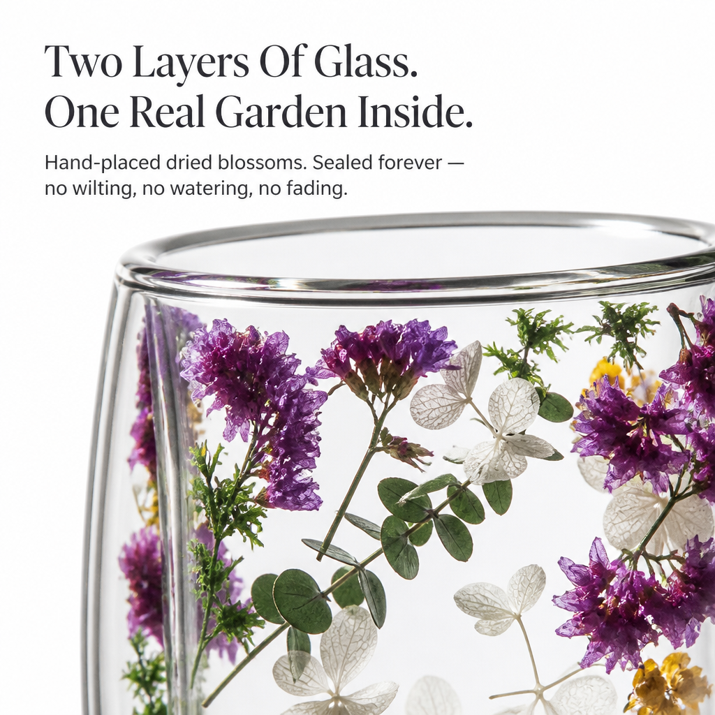 BloomVista™ — Enjoy Coffee Amid Genuine Flowers That Stay Fresh