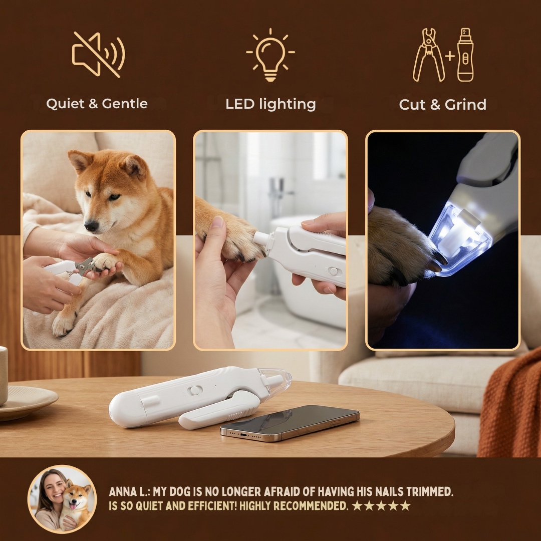 SereniPaws™ — Calm Your Pup Instantly with Silent, Stress-Free Nail Care