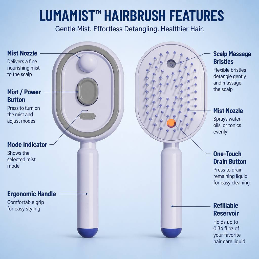 LumaMist™ — Effortless Detangling That Nourishes and Revives Every Strand
