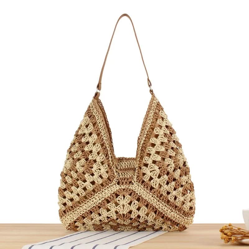 Crochet Beach Tote Bag in Bohemian Style
