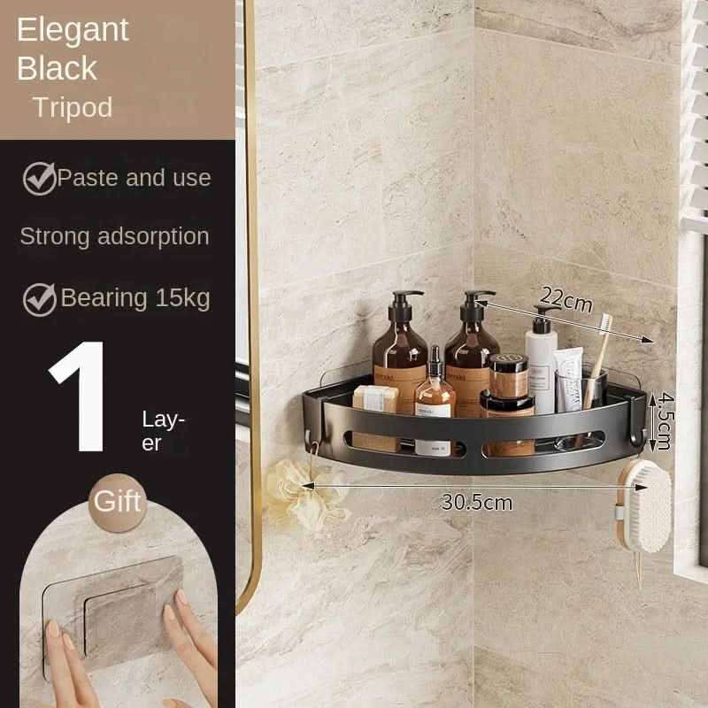 Adhesive Shower Shelf Organizer – No Drill Installation