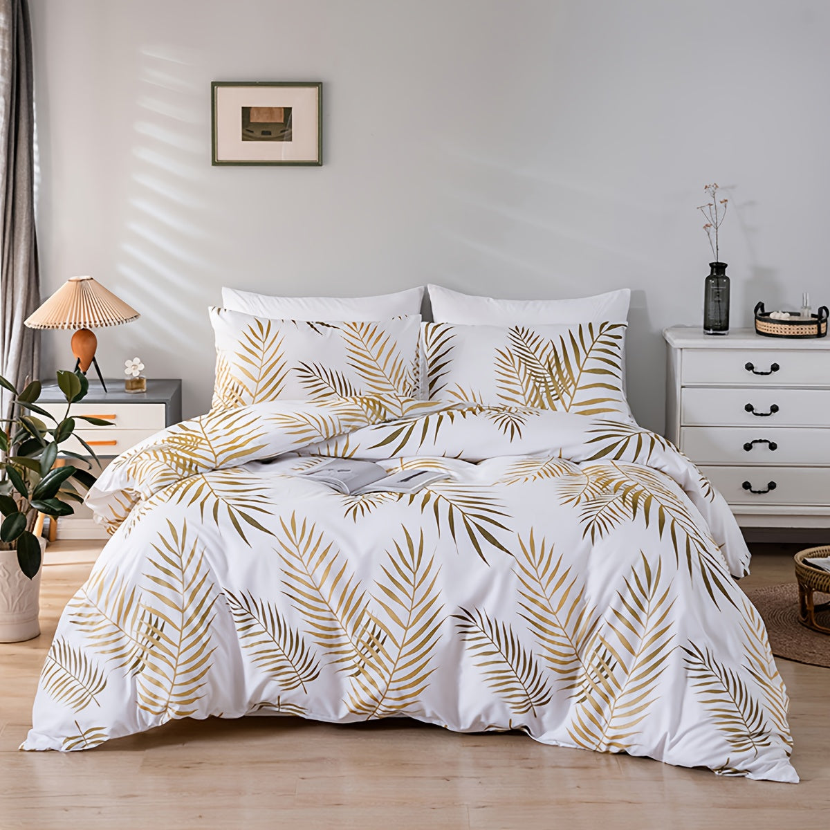 Nature's Serenity – Leaf Print Duvet Cover Collection