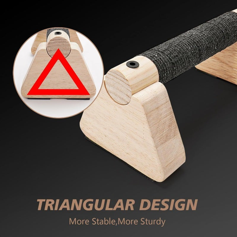 Sturdy Wood Push-Up Bars for Effective Home Workouts