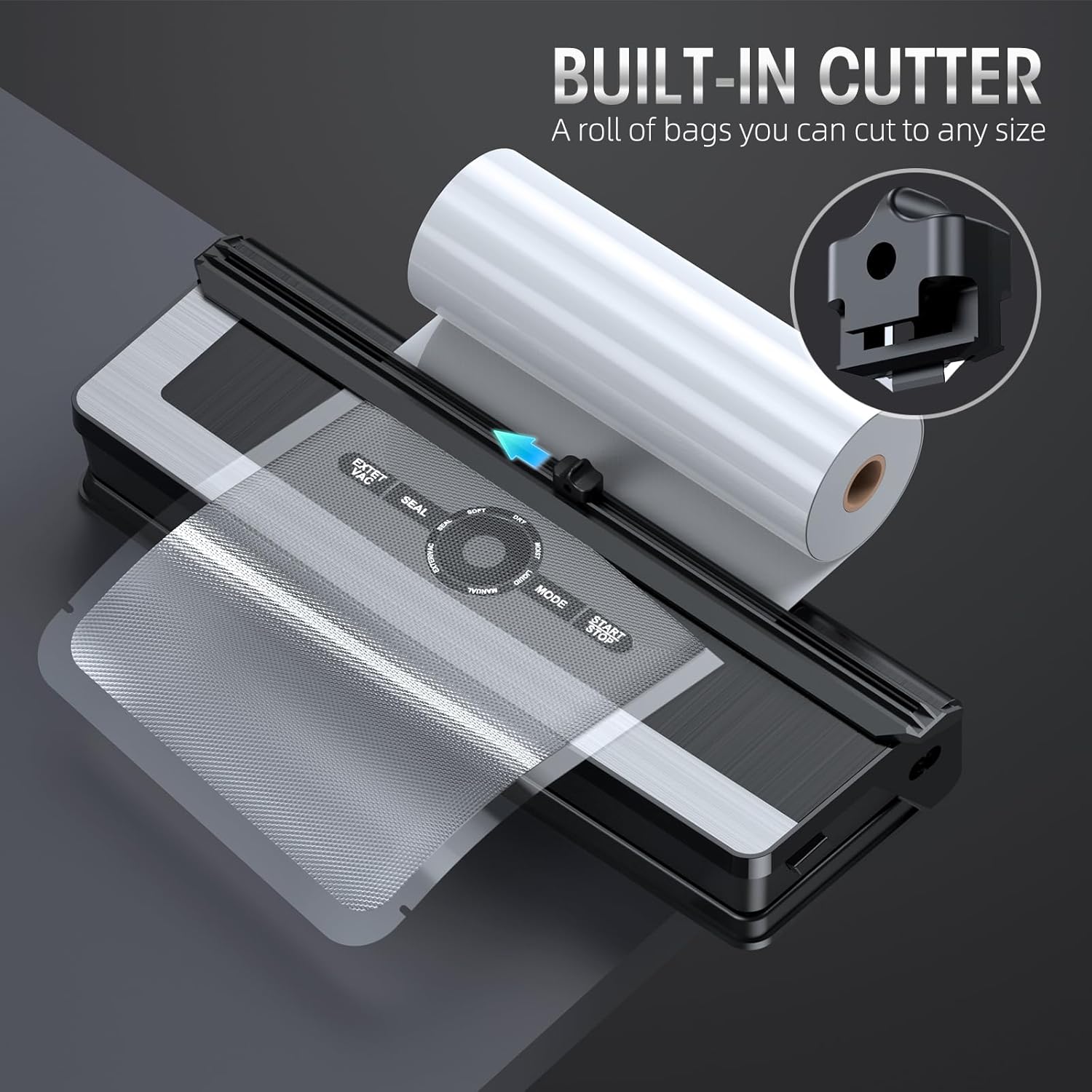 Versatile 8-in-1 Food Preservation Vacuum Sealer with Cutter