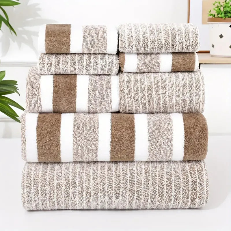 Luxurious 8-Piece Towel Collection – Soft, Quick-Dry Comfort
