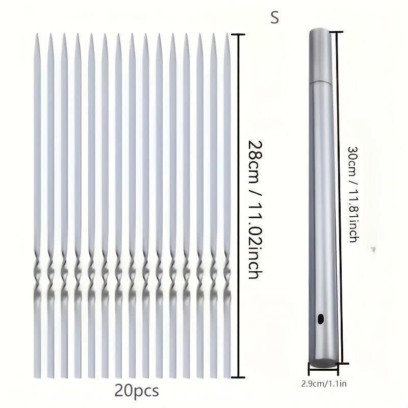GrillMaster Pro – Premium Stainless Steel Skewers with Organizer Tube