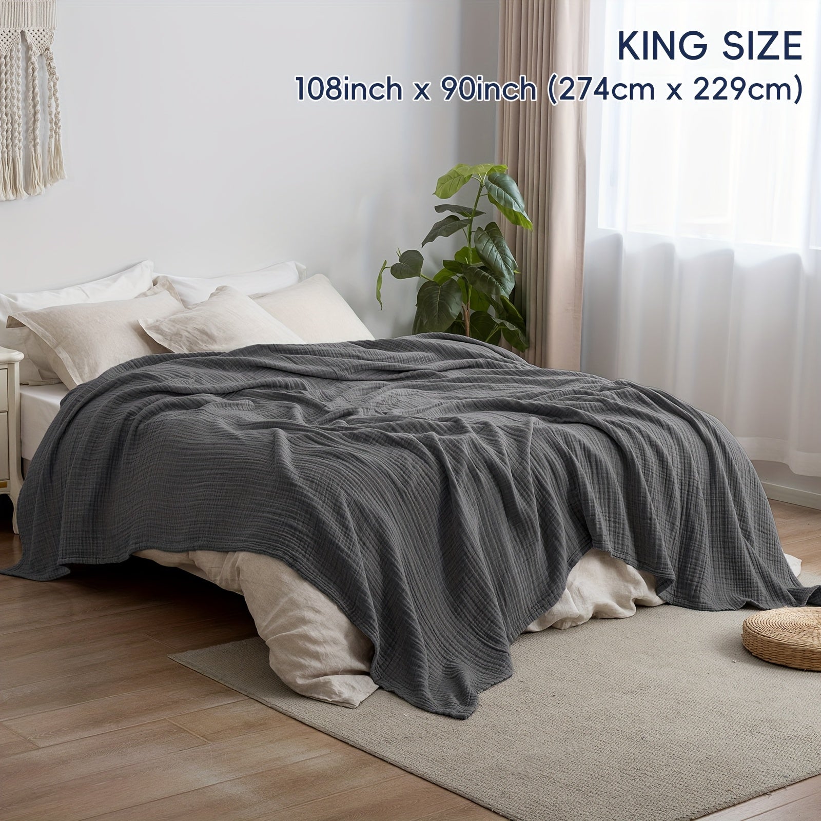 BreezyComfort - Ultra-Light Cotton Blanket for Year-Round Relaxation