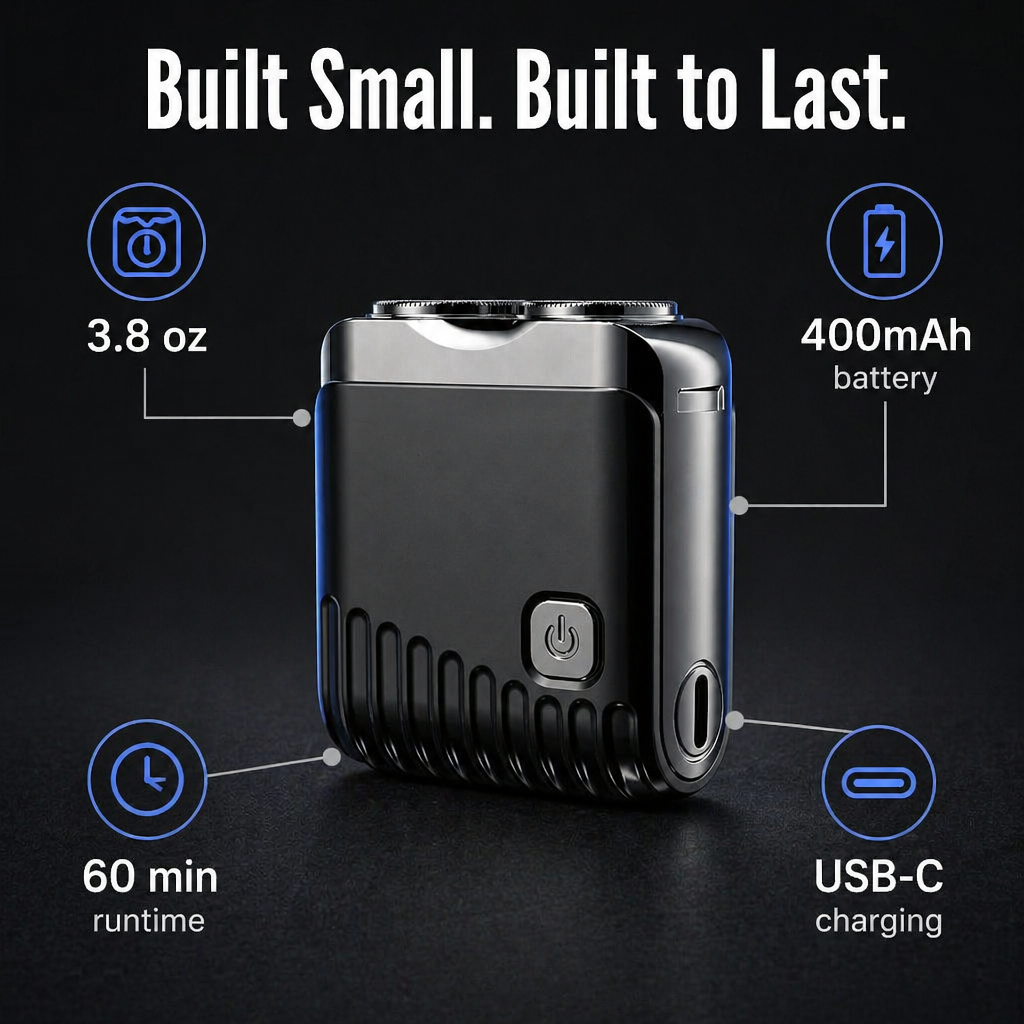 TitanGlide™ — Achieve a Precise, Skin-Friendly Shave That Fits in Your Pocket