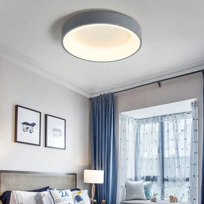 Round LED Ceiling Light – Scandinavian Design, Soft White