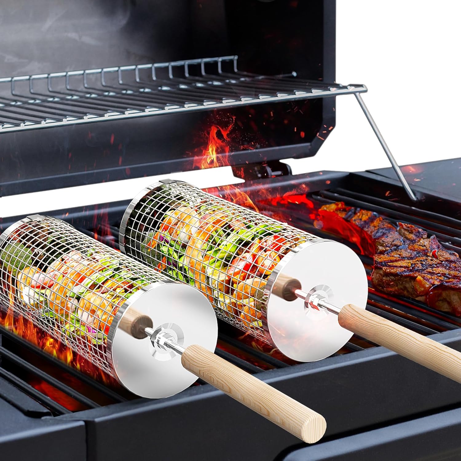 GrillMaster Pro - Ultimate Stainless Steel BBQ Basket