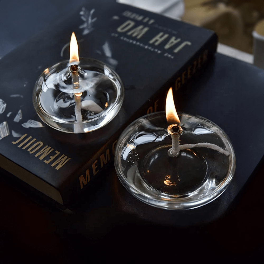 Glass Lantern Oil Light