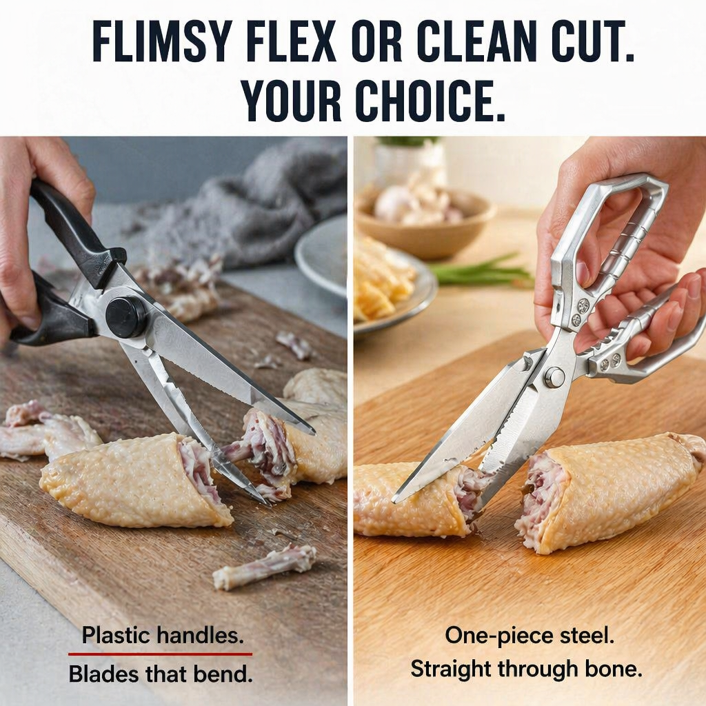 SharpEdgePro™ — Cut Through Chicken Bones, Shells & Herbs in a Flash