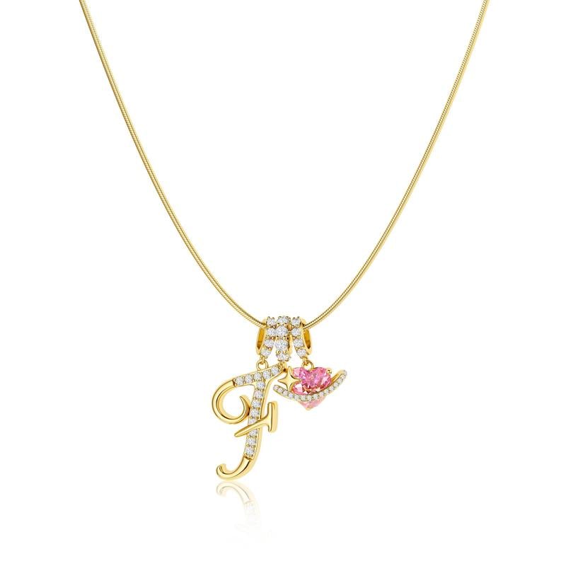 LumaraGlow™ 3-Layer Initial Necklace — Own Your Story in Dazzling Personalized Gold