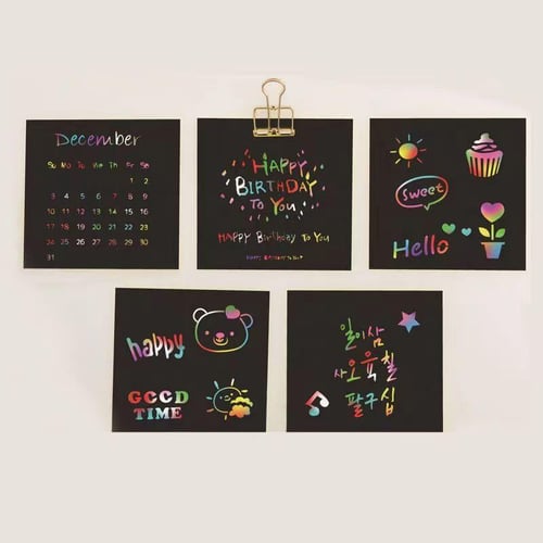 Rainbow Scratch Art Kit for Kids with Vibrant Colors