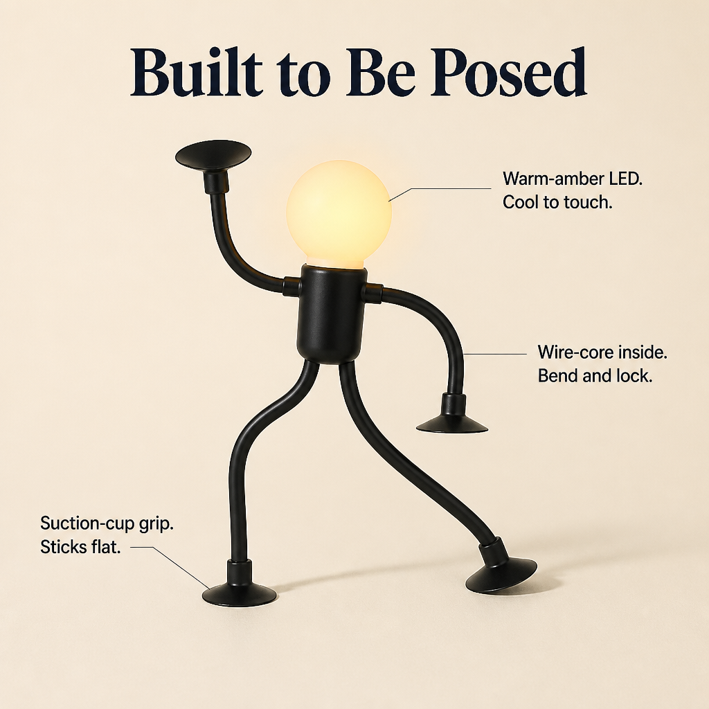 LumaEase™ — Place a Cozy-Glow Lamp Companion on Any Shelf, Desk or Bedside