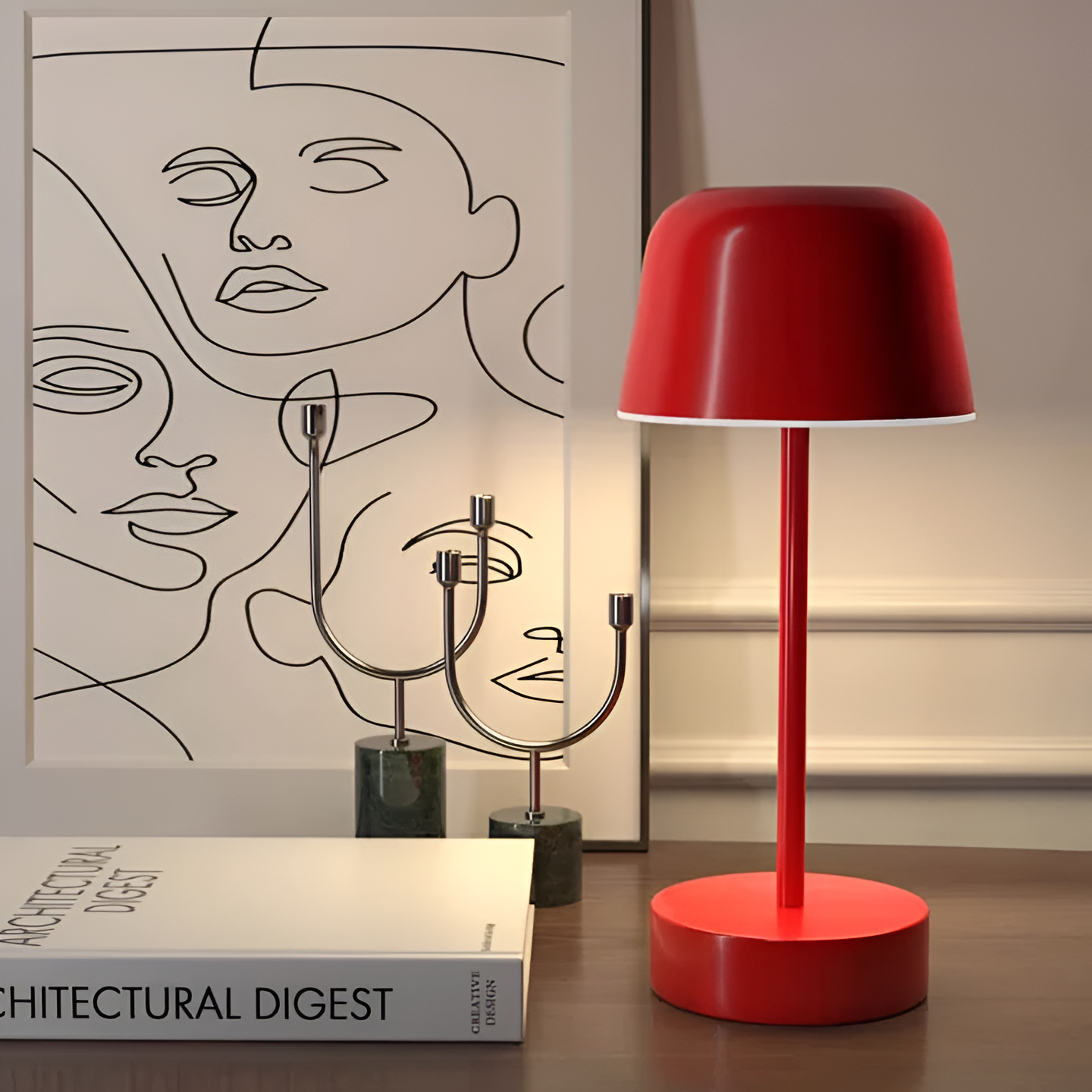 RetroLED - Retro-Style Wireless LED Table Lamp