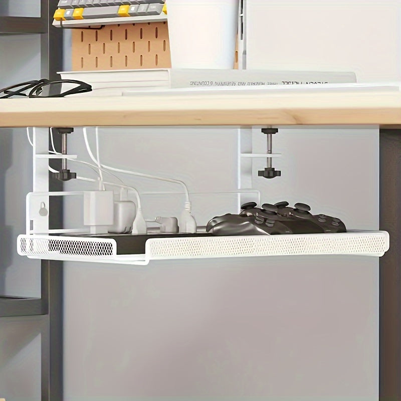 Versatile Metal Desk Organizer with Easy Installation