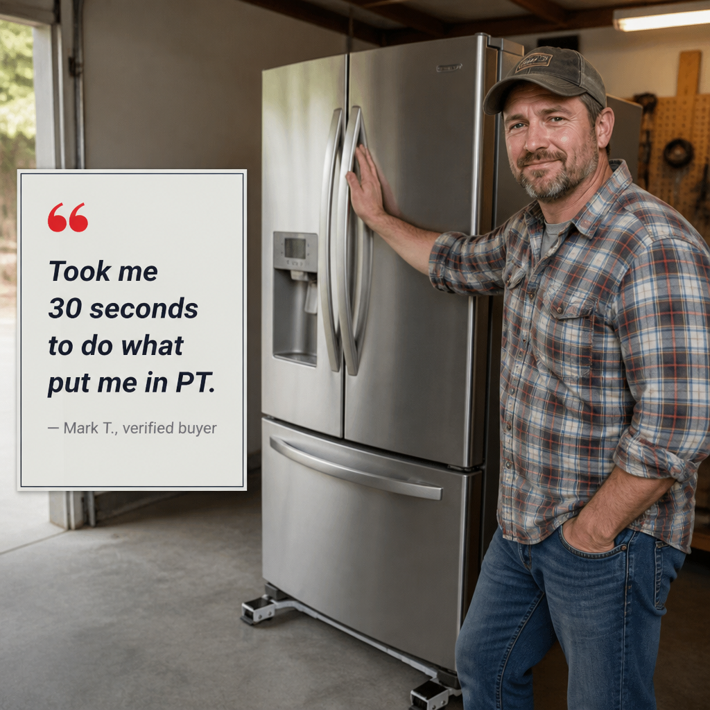 SlideMaster™ — Slide Heavy Appliances Solo with Zero Strain and Total Floor Protection