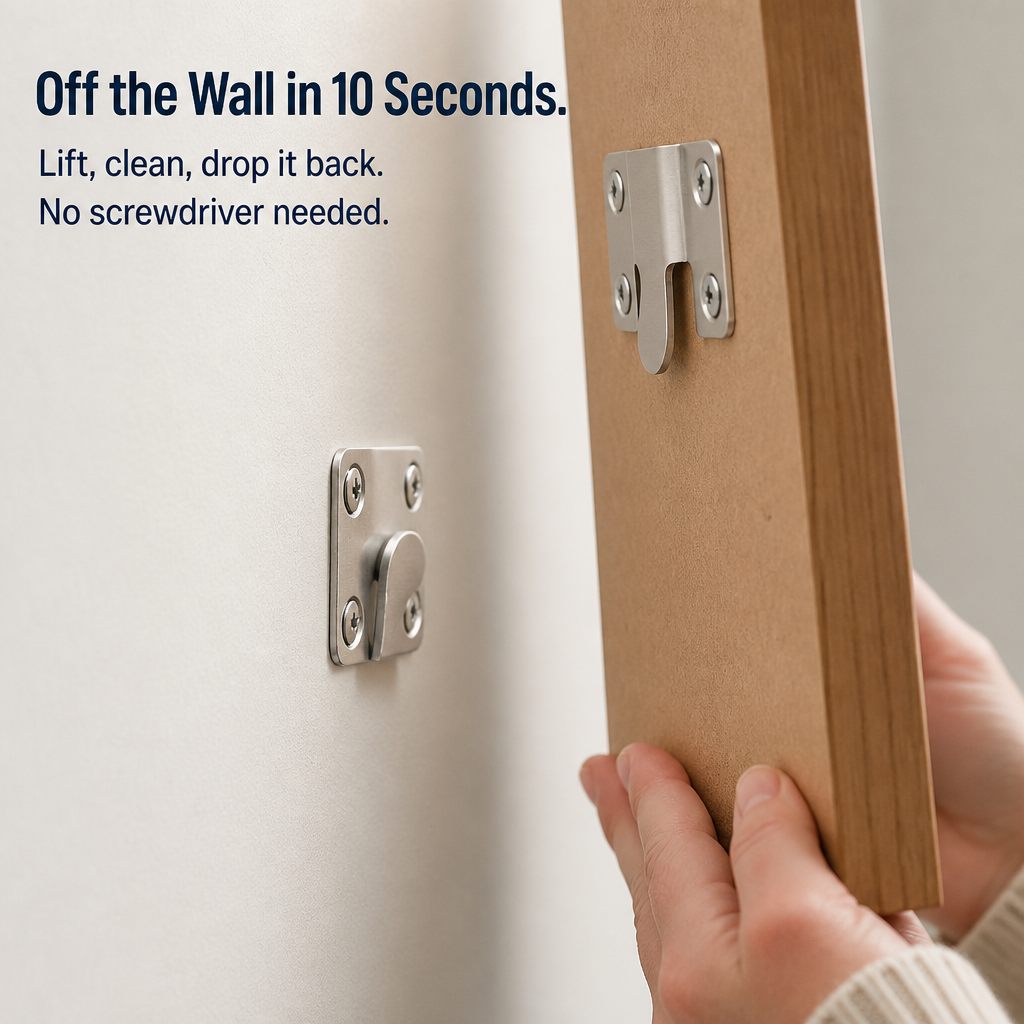 SteadiLatch™ — Lock Your Frames Perfectly Straight for Stunning, Stress-Free Walls
