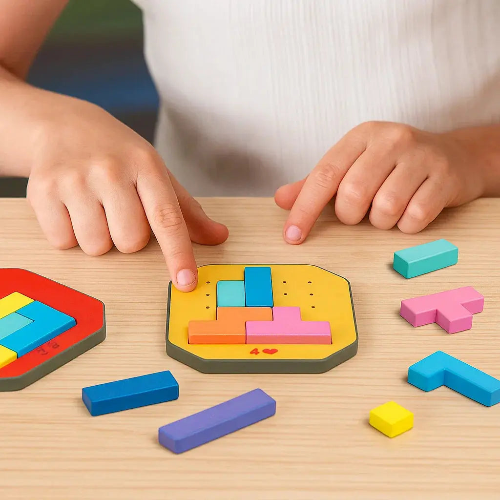 Logic Puzzle Game | 108 Pieces with 20 Task Cards | Brain Teaser