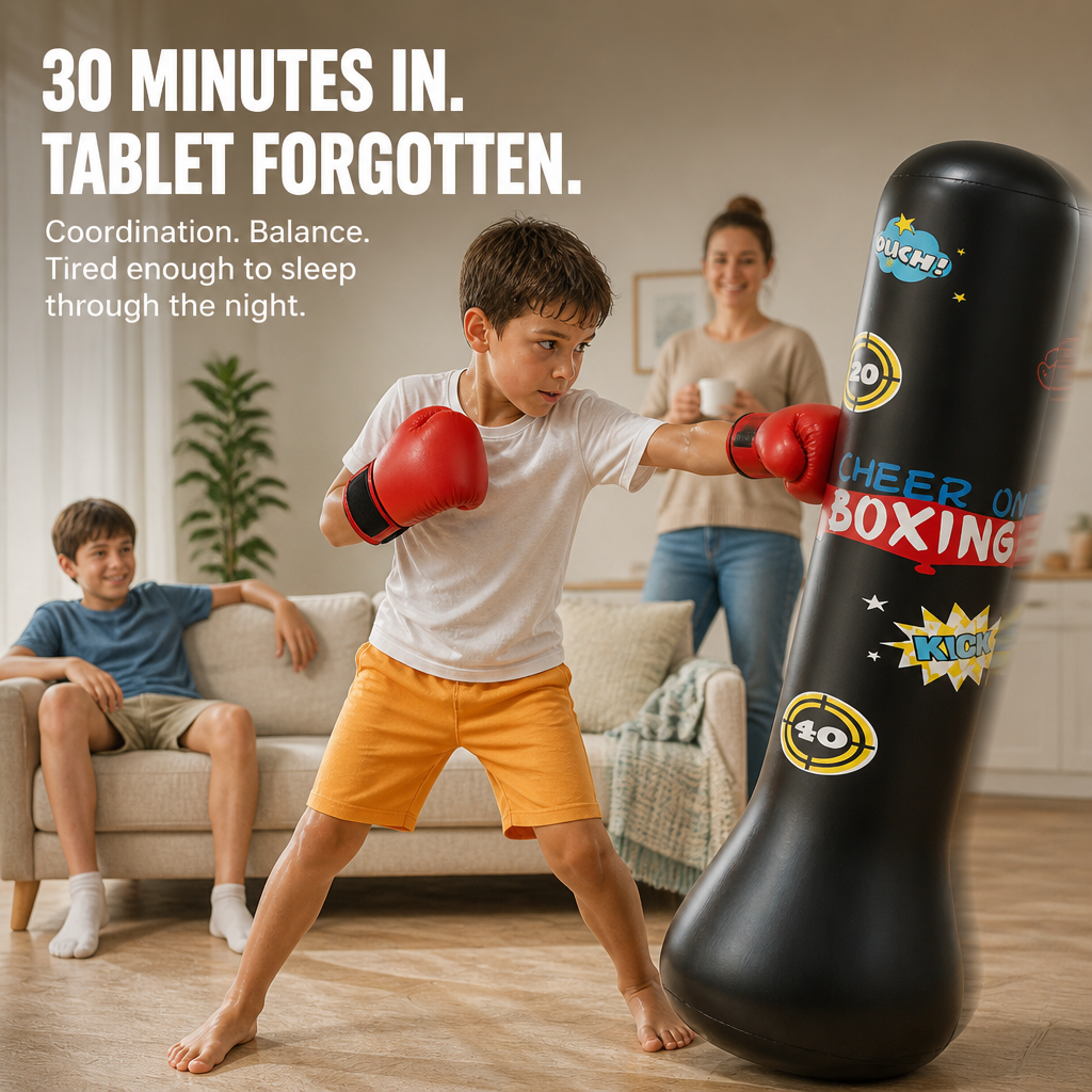 BounceBattler™ — Burn Off Extra Kid Energy Indoors Without Turning On A Screen