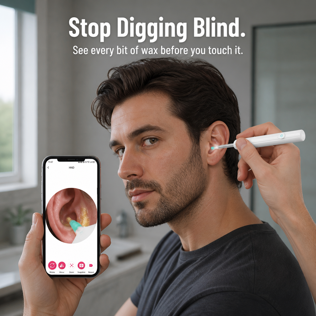 ClearWave™ — View Inside Your Ear and Remove Wax Without Pushing It Further