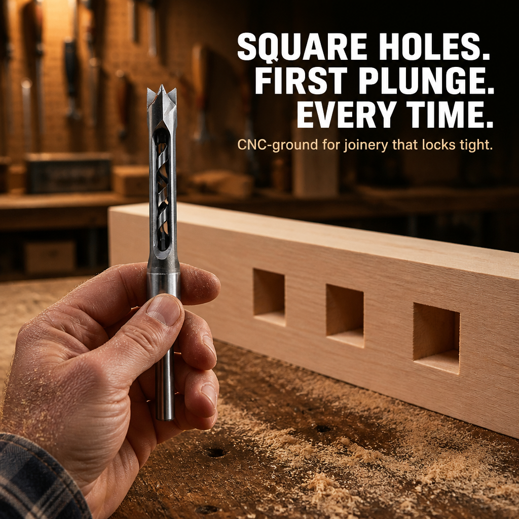 SharpEdge™ — Create Precise Square Mortises Without Hand-Chiseling for Hours