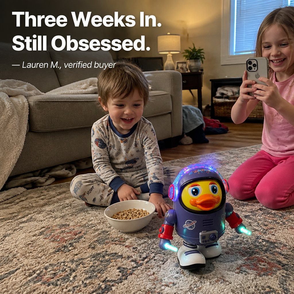 CosmoQuack™ — Tire Out Toddlers Without an iPad in Only 20 Minutes