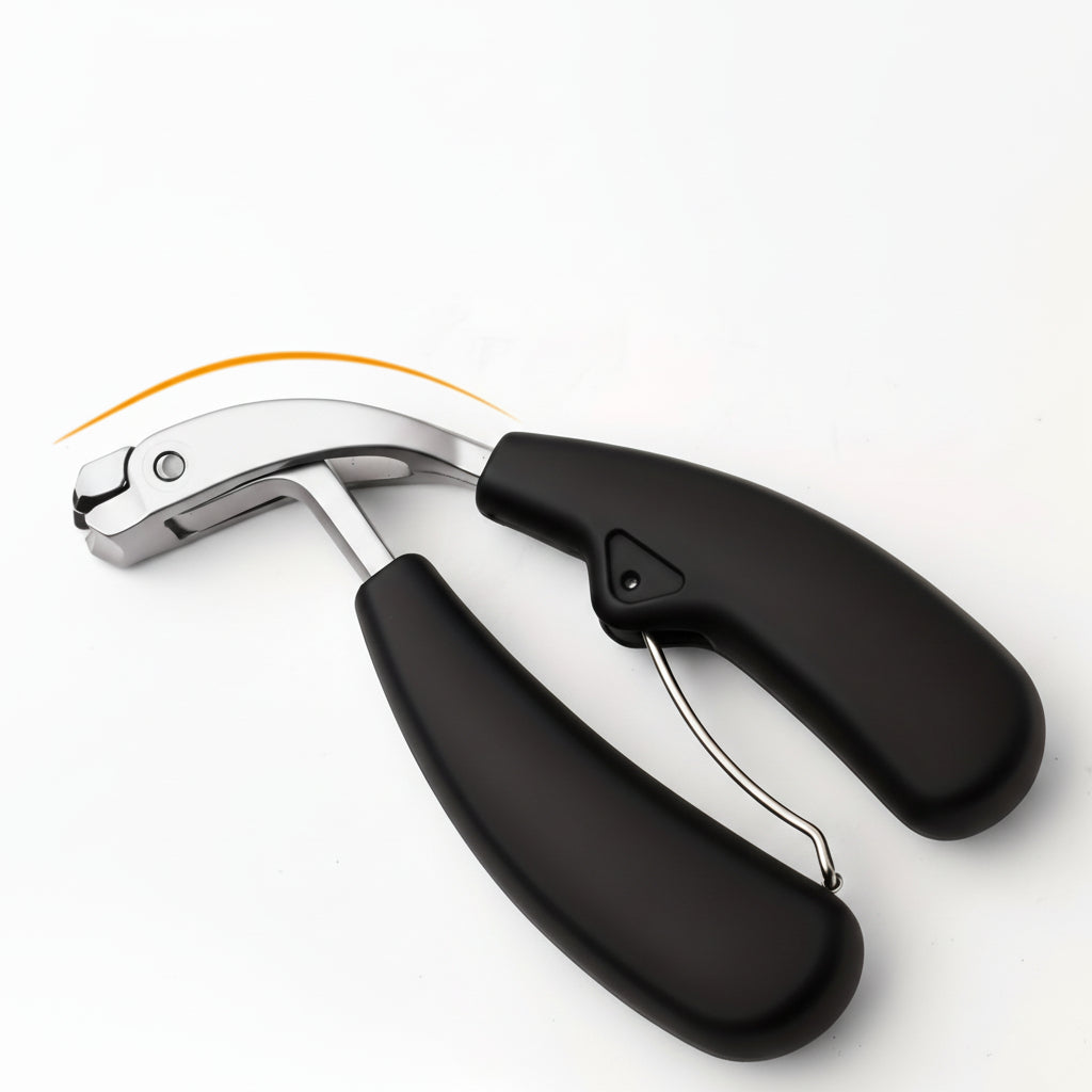 PrecisionPlus - 1pc Ergonomic Long Handle Nail Clippers in Stainless Steel