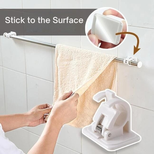 Curtain Bracket No Drilling Required | Adjustable & Self-Stick | Firm Hold | StickRod