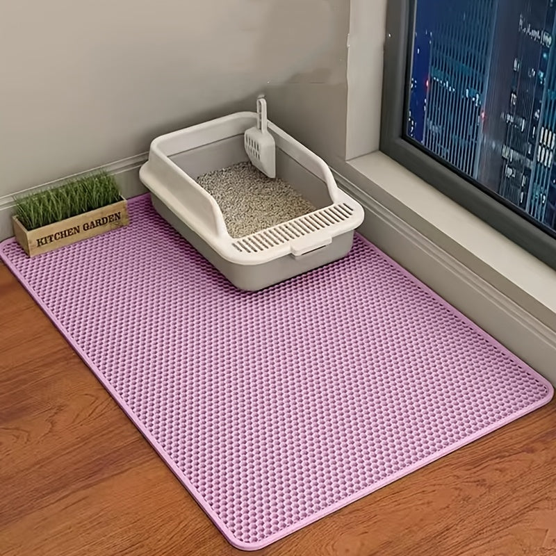 PurrfectClean - Waterproof Honeycomb Cat Litter Mat with Odor Control