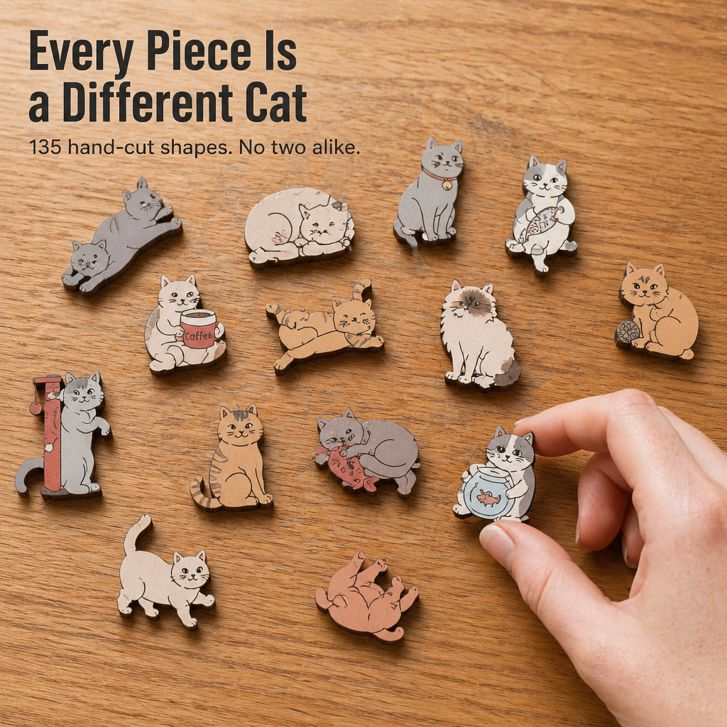 AristoCat™ — Assemble a Cat-Shaped Puzzle Ready to Hang on Your Wall