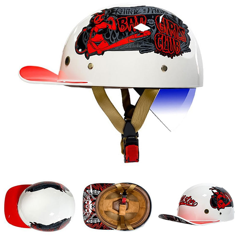 Stylish and Safe Motorcycle Cap Helmet for Riders