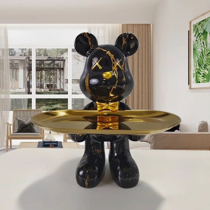 Charming Bear Figurine with Secret Storage for Essentials