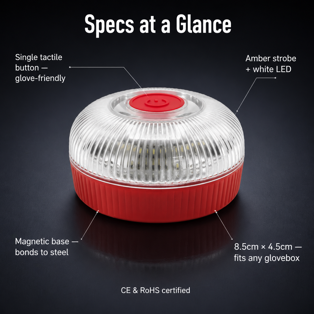 LuciPulse™ — Mount on Your Roof & Illuminate the Roadside Instantly
